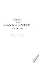Boletín de la Academia Nacional de Letras
