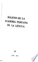 Boletín de la Academia Peruana de la Lengua