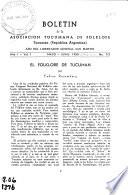 Boletín de la Asociación Tucumana de Folklore