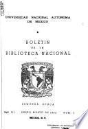 Boletín de la Biblioteca Nacional de México