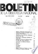 Boletín de la Biblioteca Nacional