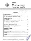 Boletin de la Direccion de Malariologia y Saneamiento Ambiental