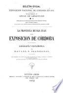 Boletin de la Exposicion Nacional en Córdoba en 1871