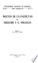 Boletín de la Facultad de Derecho y Ciencias Sociales