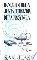 Boletín de la Junta de Historia de la Provincia