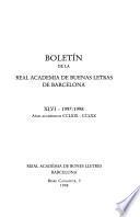 Boletín de la Real Academia de Buenas Letras de Barcelona