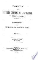Boletín de la Revista general de legislación y jurisprudencia