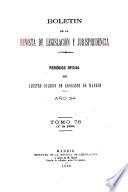 Boletín de la Revista general de legislación y jurisprudencia