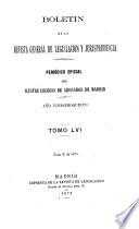Boletín de la Revista general de legislación y jurisprudencia