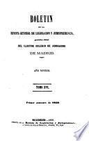 Boletín de la Revista general de legislación y jurisprudencia