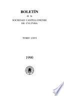 Boletín de la Sociedad Castellonense de Cultura