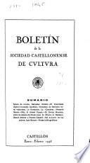 Boletín de la Sociedad Castellonense de Cultura