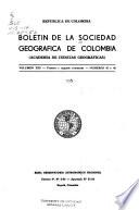 Boletin de la Sociedad geografica de Colombia