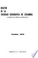 Boletín de la Sociedad Geográfica de Colombia
