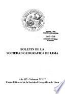 Boletín de la Sociedad Geográfica de Lima