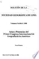 Boletín de la Sociedad Geográfica de Lima