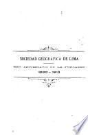 Boletín de la Sociedad Geográfica de Lima