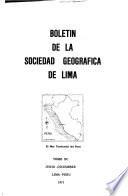 Boletín de la Sociedad Geográfica de Lima