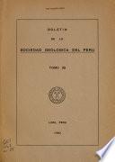 Boletin de la Sociedad Geológica del Perú