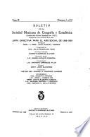 Boletín de la Sociedad Mexicana de Geografía y Estadística