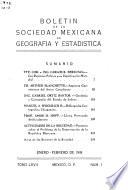 Boletín de la Sociedad Mexicana de Geografía y Estadística