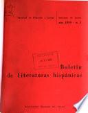 Boletín de literaturas hispánicas