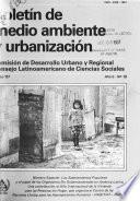 Boletín de medio ambiente y urbanización