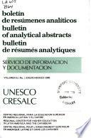 Boletín de resúmenes analíticos