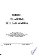 Boletín del Archivo de la Casa Amarilla