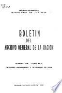 Boletín del Archivo General de la Nación