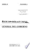 Boletín del Archivo General del Gobierno