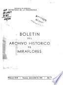Boletín del Archivo Histórico de Miraflores
