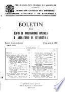 Boletin del centro de investigaciones especiales o laboratorio de estadistica
