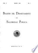 Boletín del Departamento de Salubridad Pública