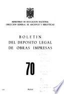 Boletín del depósito legal de obras impresas