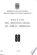 Boletín del deposito legal de obras impresas