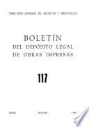 Boletín del depósito legal de obras impresas