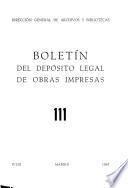 Boletín del depósito legal de obras impresas