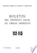 Boletín del depósito legal de obras impresas