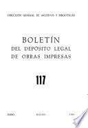 Boletín del deposito legal de obras impresas