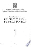 Boletín del depósito legal de obras impresas