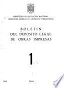 Boletín del depósito legal de obras impresas