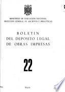 Boletín del depósito legal de obras impresas