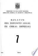 Boletín del depósito legal de obras impresas