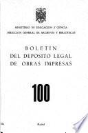 Boletín del depósito legal de obras impresas