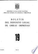 Boletín del deposito legal de obras impresas