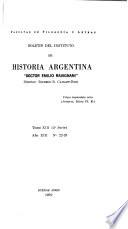 Boletín del Instituto de Historia Argentina Doctor Emilio Ravignani.