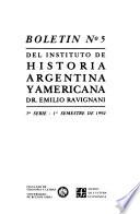 Boletín del Instituto de Historia Argentina y Americana Doctor Emilio Ravignani.