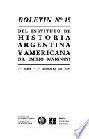 Boletín del Instituto de Historia Argentina y Americana Doctor Emilio Ravignani.