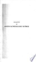 Boletín del Instituto de Investigaciones Históricas